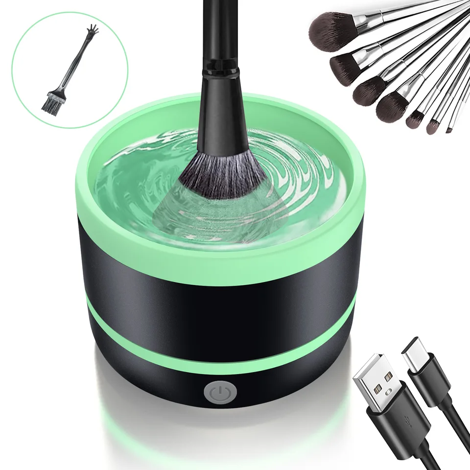 Prenosný USB make -up čistič čistiaceho stroja Silikón Elektrická kozmetická kefka Čistá sušička Nástroj automatický gadget pre umývanie spinner