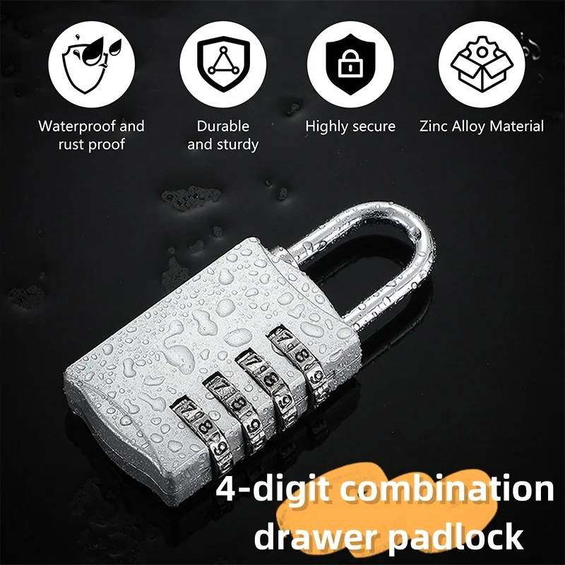 Prenosný vodotesný malý zámok visiaci zámok s oceľovým káblom inteligentný kombinovaný zámok Lock Lock Lock Custov Code Code Lock