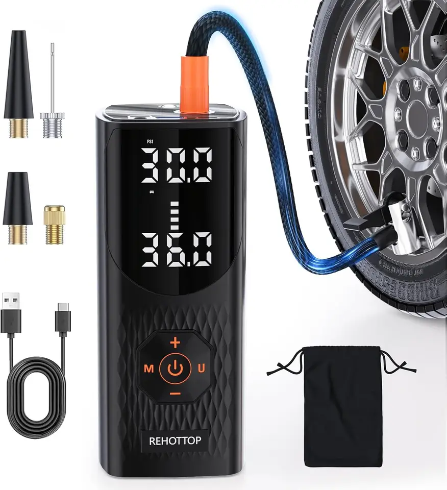 Prenosný vzduchový kompresor prenosného vzduchu, vzduchové čerpadlo 160 psi pre pneumatiky, 4x rýchly inflačný vzduchový kompresor s tlakom rozchodu pneumatík,