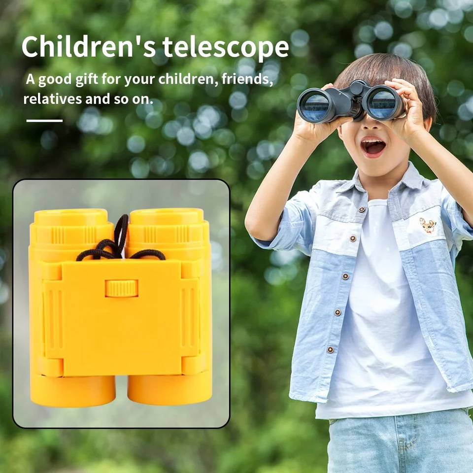 Prenosný ďalekohľad Kid Binokulárny skladací skladovací nástroj na vonkajšie pozorovacie zariadenie Deti Binokulárne outdoorové aktivity