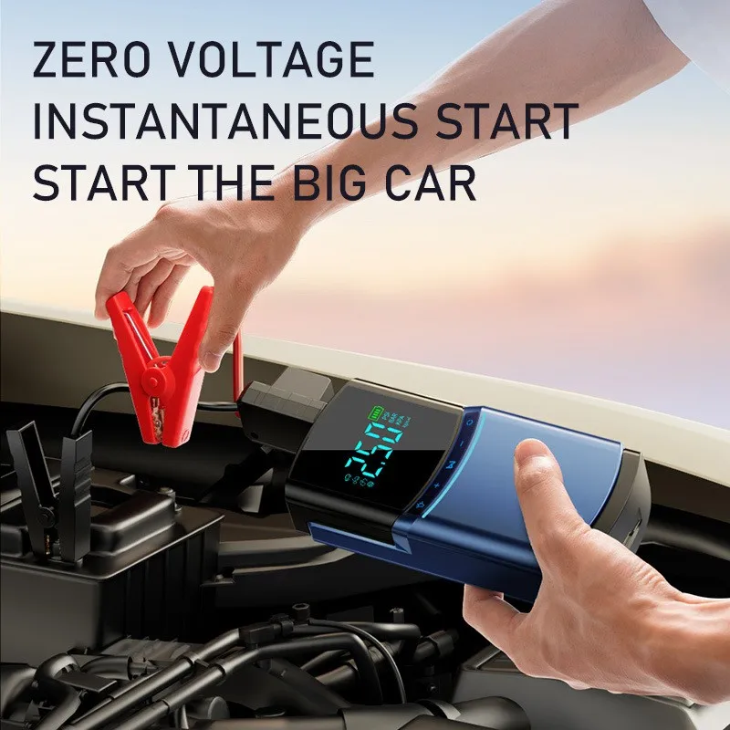 Prenosný štartér skoku automobilu so vzduchovým kompresorom, batéria automobilovej batérie s rozlohou 10400 mAh, batéria s batériou s skokom v automobilovom skoku