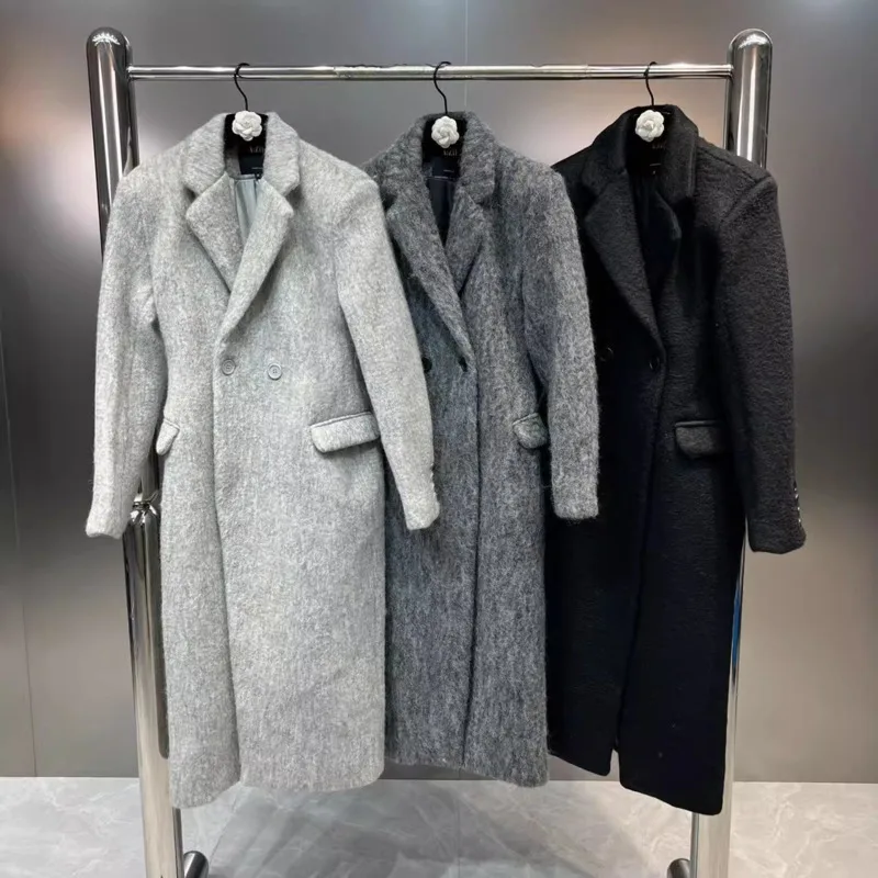 Prepomp Fashion Dámska masívna farebná vlnená trenčko
