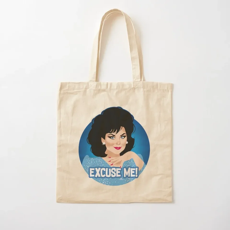 Prepáčte! Tote taška na tkaninu tašku plátno ramenné tašky žena nakupujúci personalizované tote