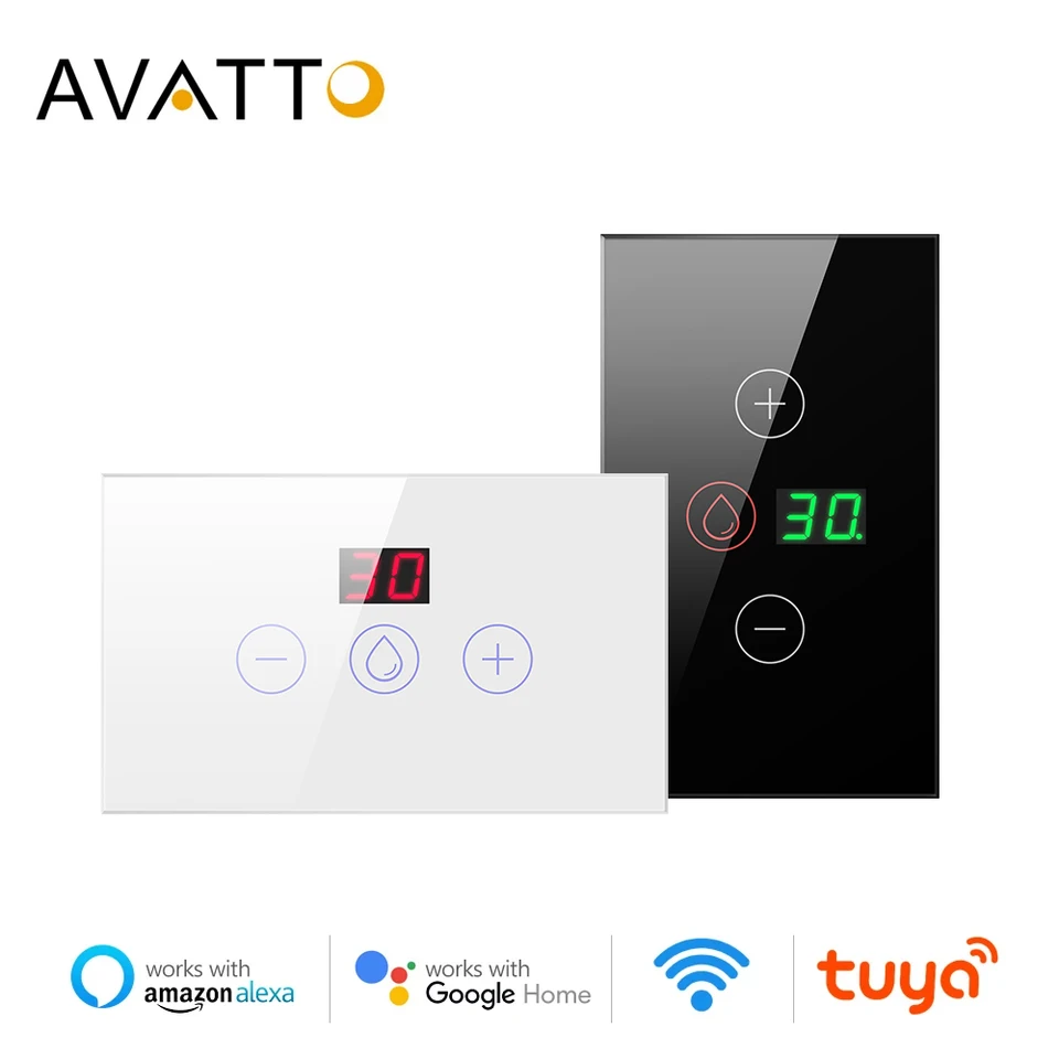 Prepínač kotla Avavatto WiFi, 4400W EÚ/Štandardný prepínač inteligentného ohrievača vody, aplikácia TUYA SMART LIFE CONTROL PRÁCA S Alexa Google HOME