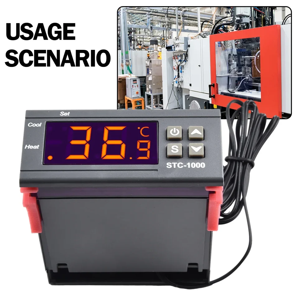 Presný Digitálny LCD displej LCD Digitálny regulátor STC1000 Termostat pre akvárium a varenie