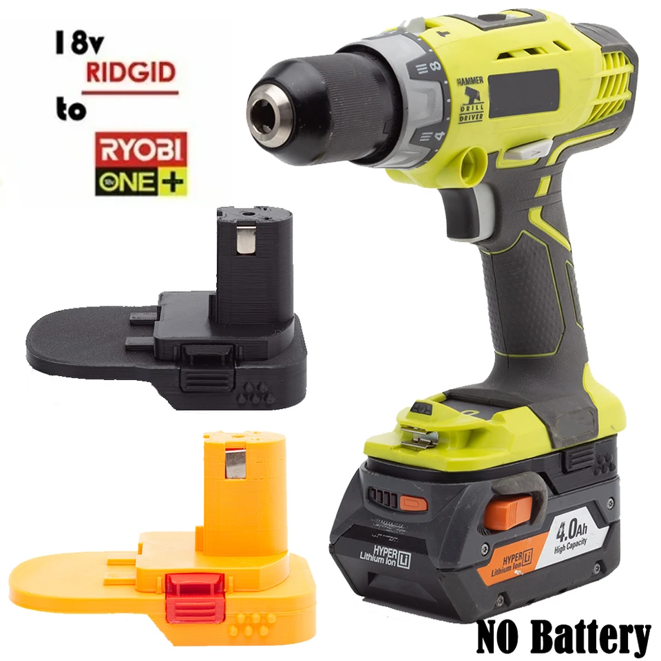 Prevodník adaptéra batérie pre Ridgid AEG 18V lítium pre Ryobi One+18V bezdrôtové náradie (nezahŕňajú nástroje a batériu)