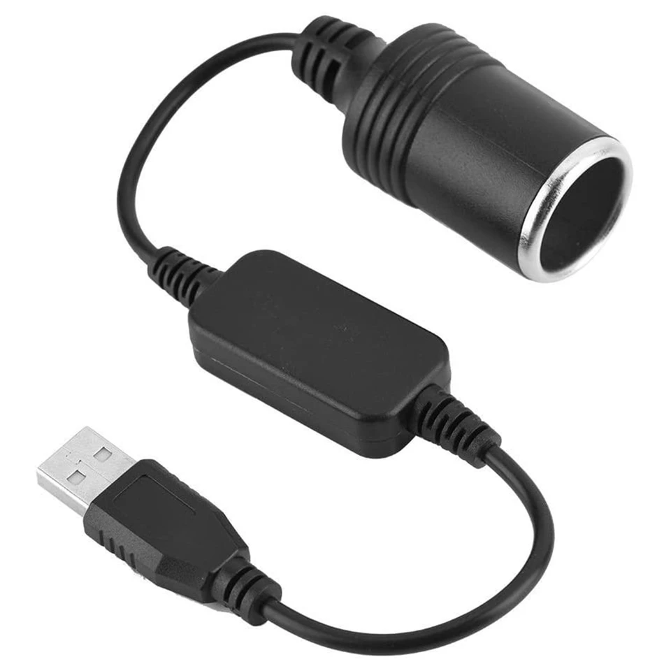Prevodník USB 5V až 12 V, napájanie pre tachograf, ľahší USB na ľahší prevodník