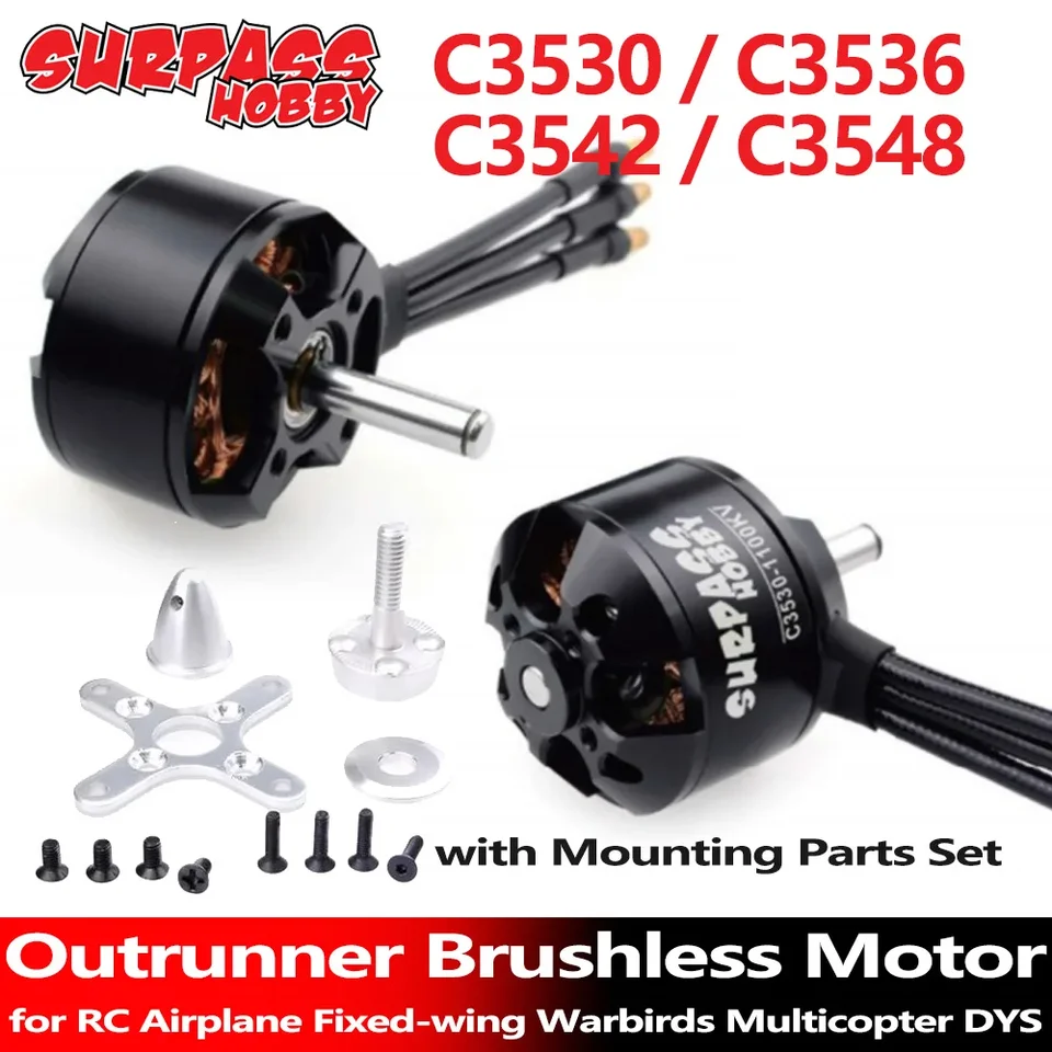 Prevyšovanie hobby Outrunner Brushless Motor C3530 C3536 C3542 C3548 14pole Motor pre RC lietadlo s pevným krídlom Warbirds Multicopter Dys