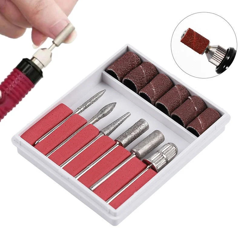 Prezrite si väčší obrázok Zdieľať sa pripravené na dodanie na sklade rýchle odoslanie 6ks/set Diamond Nail Bit Rotery Fleging Cutters pre pedicu