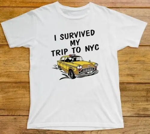 Prežil som výlet do NYC T Trišt 542 Taxi Yellow Cab New York City Film Tee