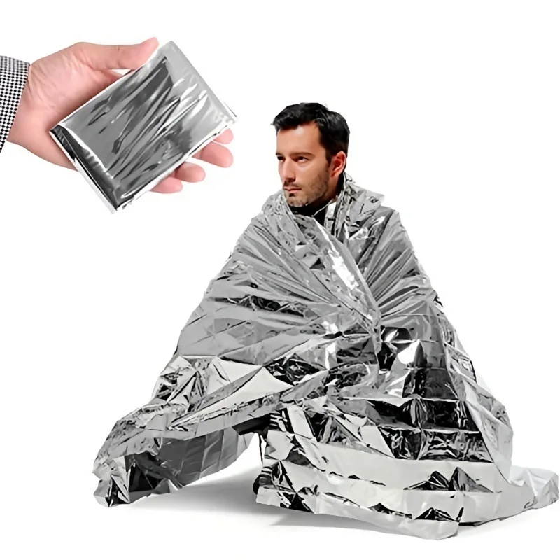 Prežitie núdzový mylar tepelna prikrývka fólií priestor pre prikrývku pre tela NASA Vonkajšia vonkajšia prvá pomoc kempingový výstroj na turistické cestovanie