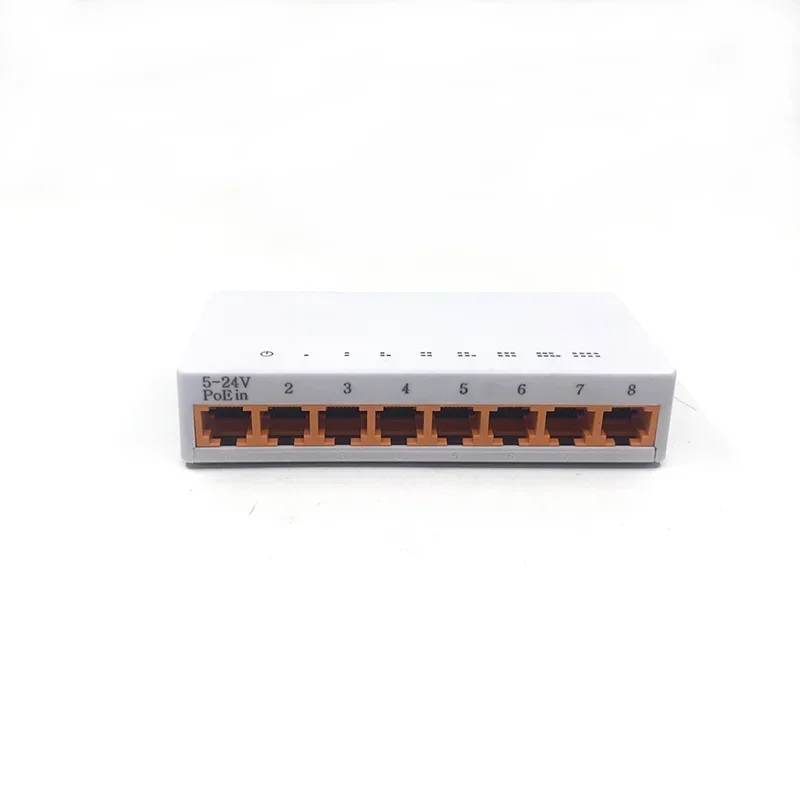 Pri 1ks 100 Mbps 8 portov Mini Fast Ethernet LAN RJ45 Sieťový prepínač Switcher Hub VLAN Support Hot Sale