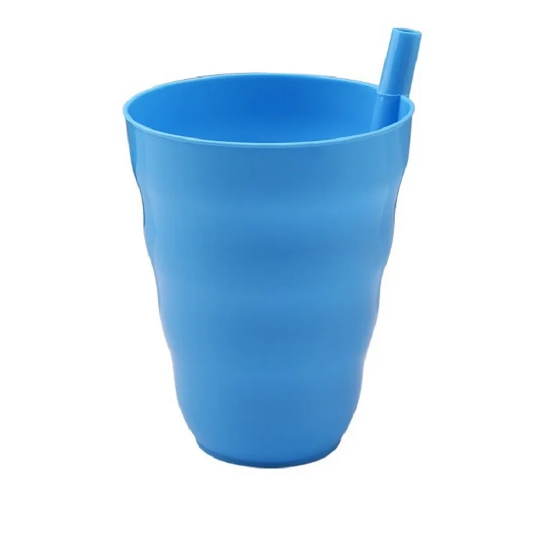 Priamy pohár so slamkou pre deti plastový pohár s vstavanou slamymi najrôznejšie farby balenie 4