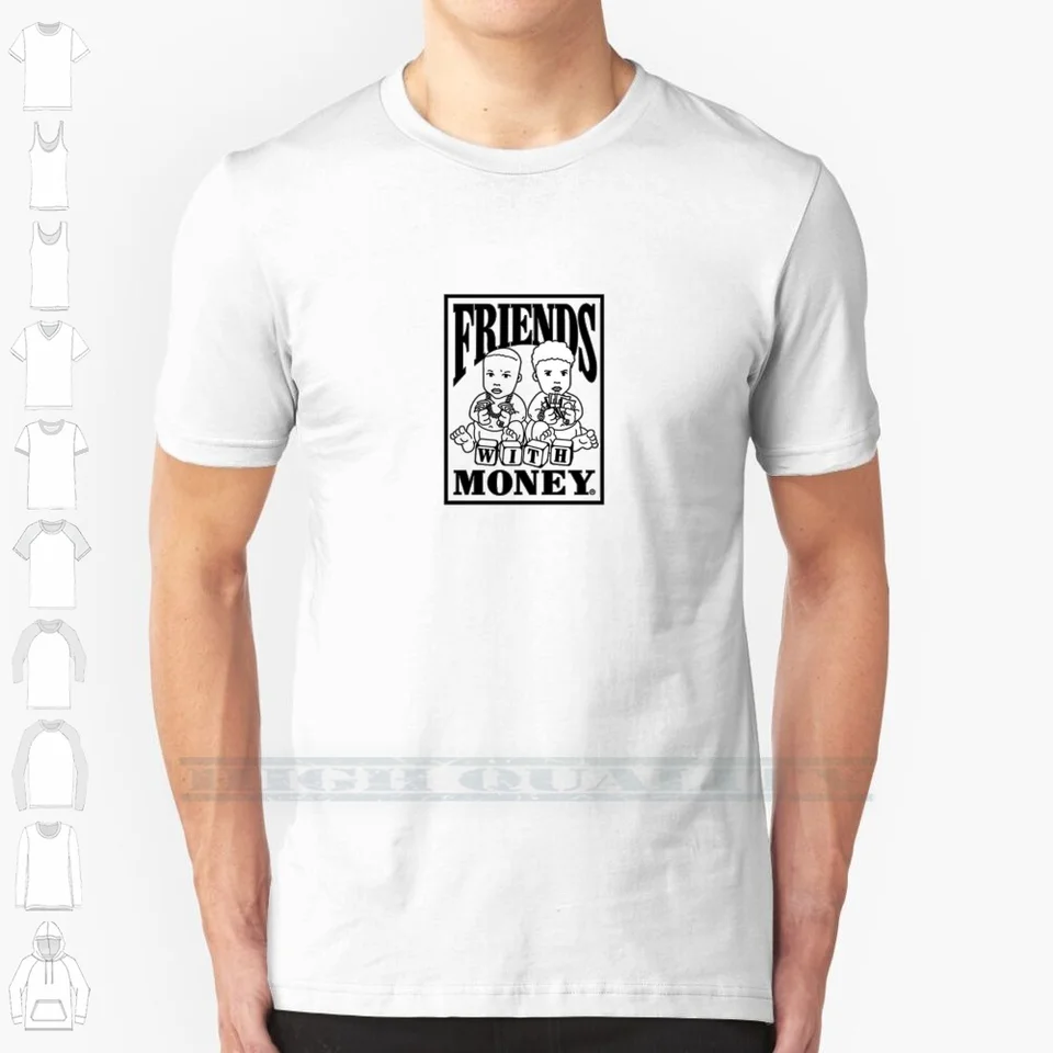 Priatelia s logom Money 100% bavlnené tričko Bushido Capital Bra Fwm Friends Friends s peniazmi Dodi Dream Rin Fbgm Roli Dataty
