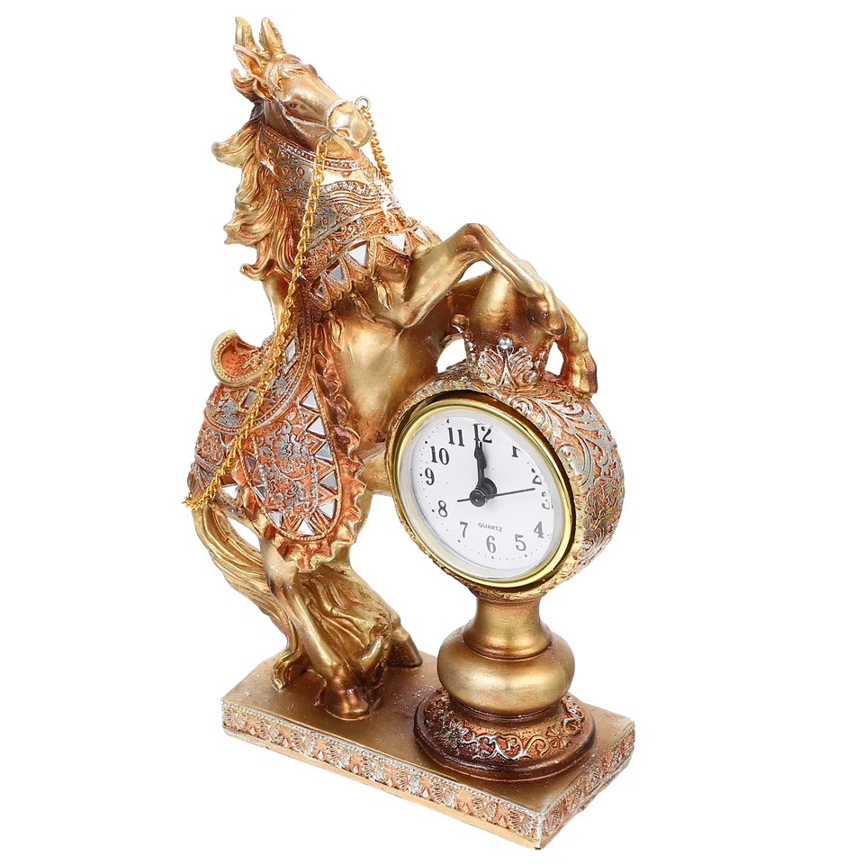 Priaznivé koňské hodiny kreatívne hodinky zdobenie Resin Ozdobenie darček pre domácnosť v kancelárii Decor Modeling Nomlard