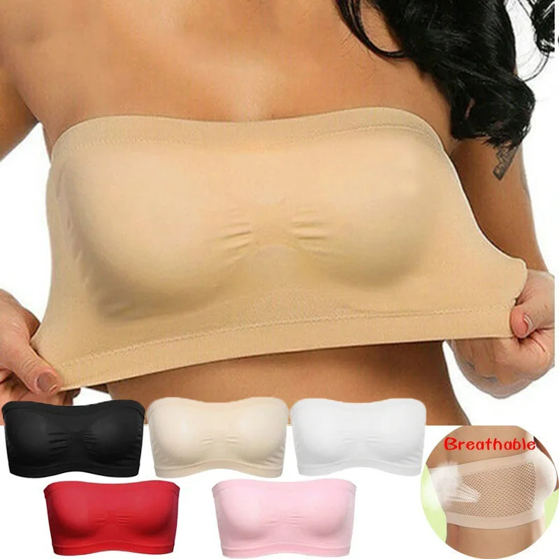 Priedušná sieťová trubica podprsenka bez ramienok plodiny topánky Ženy Dámy sexy bralette podprsenka Banau letné šaty letné šaty shouderless plodina top
