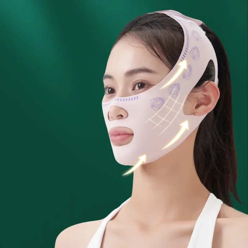 Priedušná časť tvárového pásu líca výťahu na tvár tenkú masku Znížte dvojité brada v tvare obväz Bandage Anti Wrinkle Face Bandage