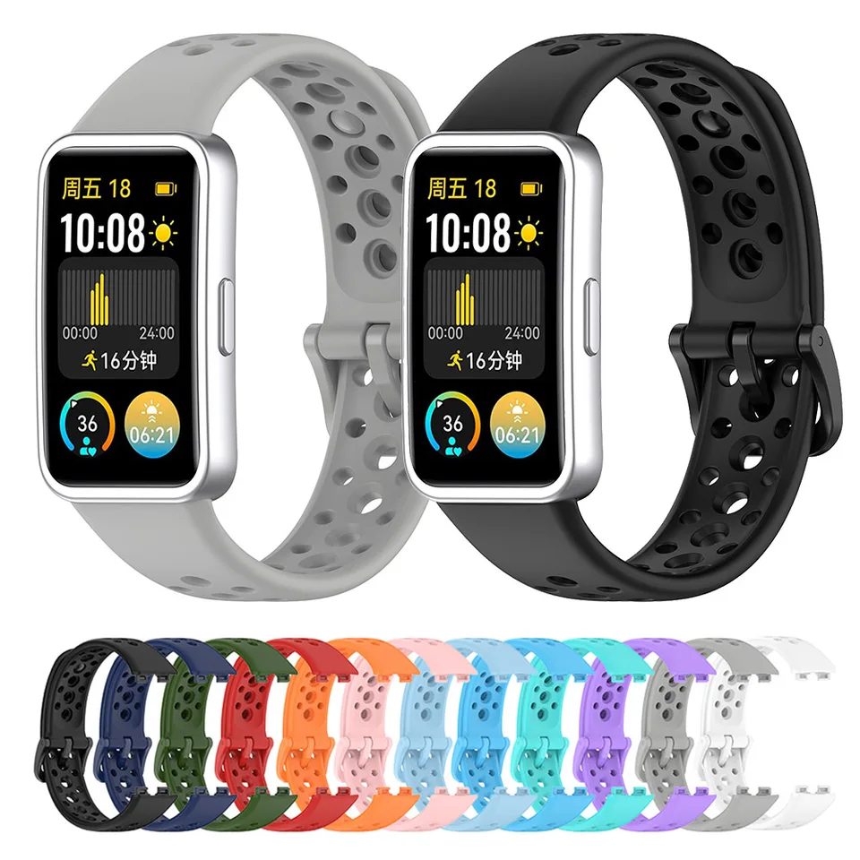 Priedušný silikónový remienok pre náramok náramku Huawei 9/9 NFC/8/8 NFC náramok