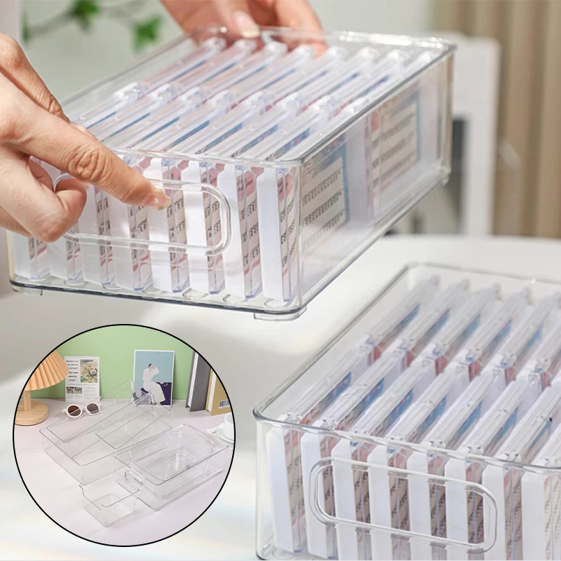 Priehľadná viacero veľkosti False Ri rias pre úložné riasy pre predlžovanie mihalníkov Organizátor nástrojov Lash Lift Dift Adsess Desk Office Storage