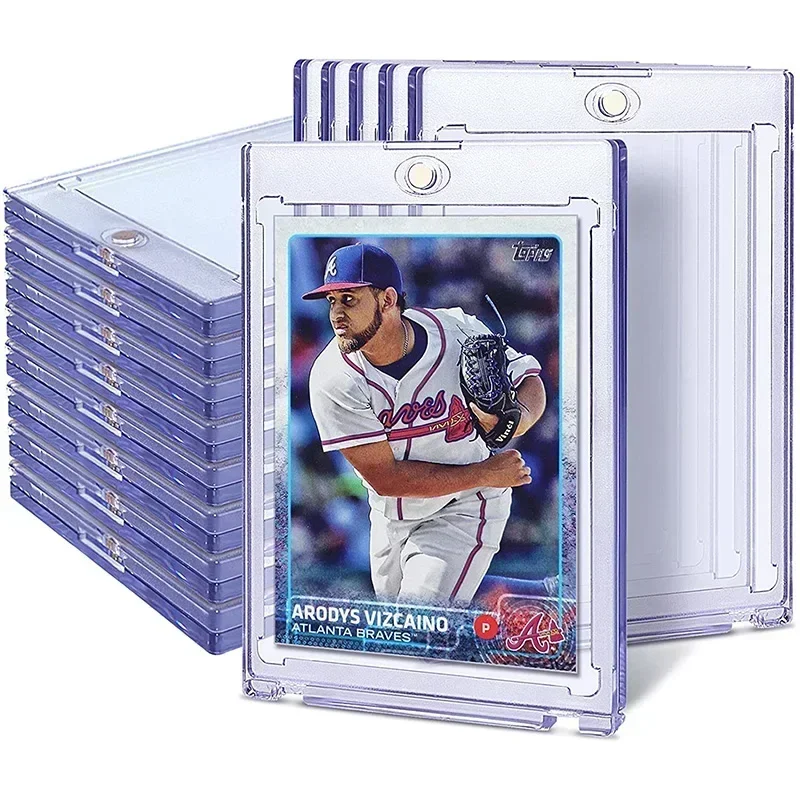 Priehľadné puzdro na držiteľ magnetickej karty PTCG Pokemon Case Cover Case Yugioh Držiteľ Držiteľ zobrazenia darčekov pre chlapcov