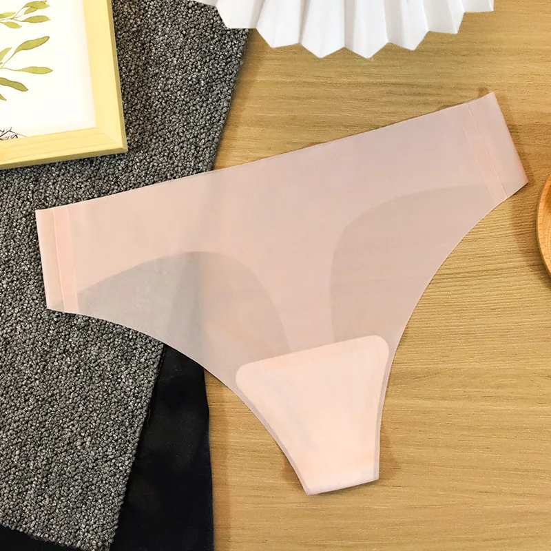 Priehľadné tangé nohavičky Ženy ultra tenké zmysly sexy ženská bezšvová nízkoenohútnatá farba