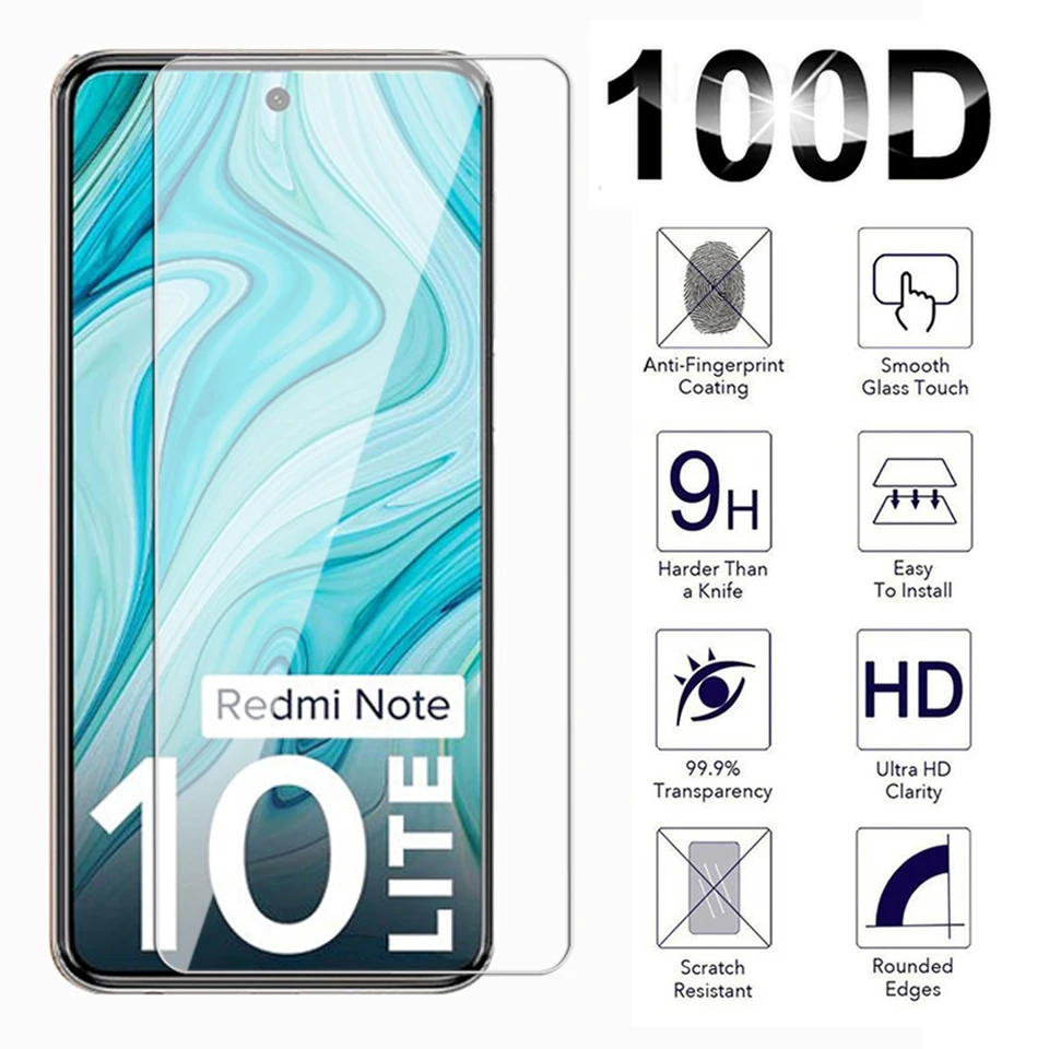 Priehľadné temperované sklo pre Xiaomi Redmi Poznámka 10 Lite Pro Max 4G 5G Protect Screen Protector Redmi 10S 10T 10A 10C 4G 5G Glass Film