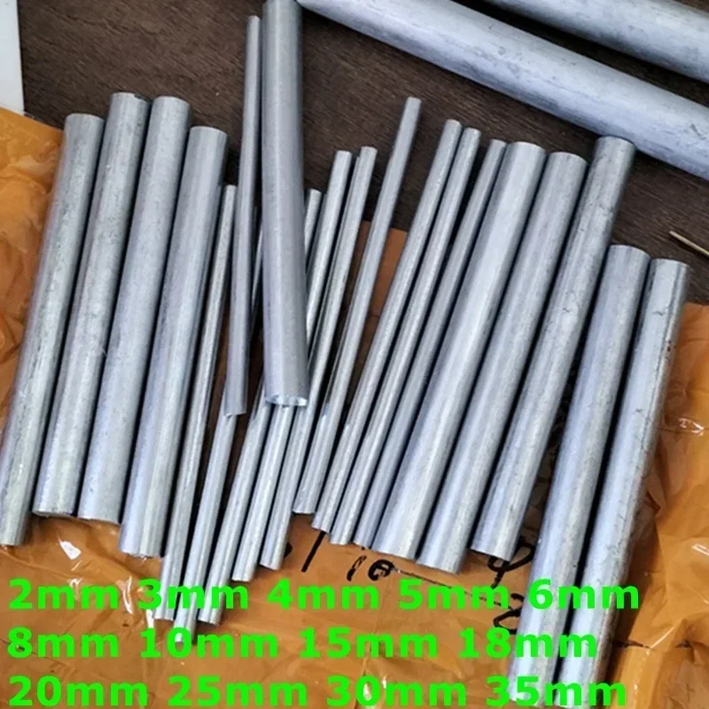 Priemer 1ks 2 mm až 100 mm zinočnatý tyč High Purity Zn Ingot Round Bar Anóda Elektroplatovanie Elektropláty Prispôsobenie rezu laboratórny materiál DIY Materiál