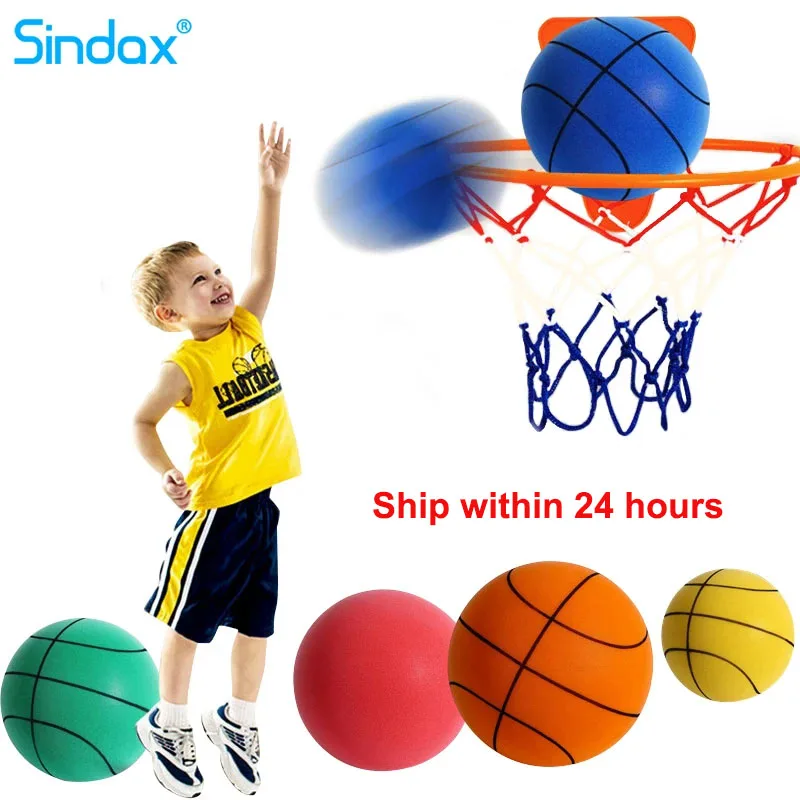 Priemer 24/22/18 cm tichej vysokej hustoty Fenová športová guľa Indoor Mute Basketball Softball Elastic Ball Detské športové hračky hry