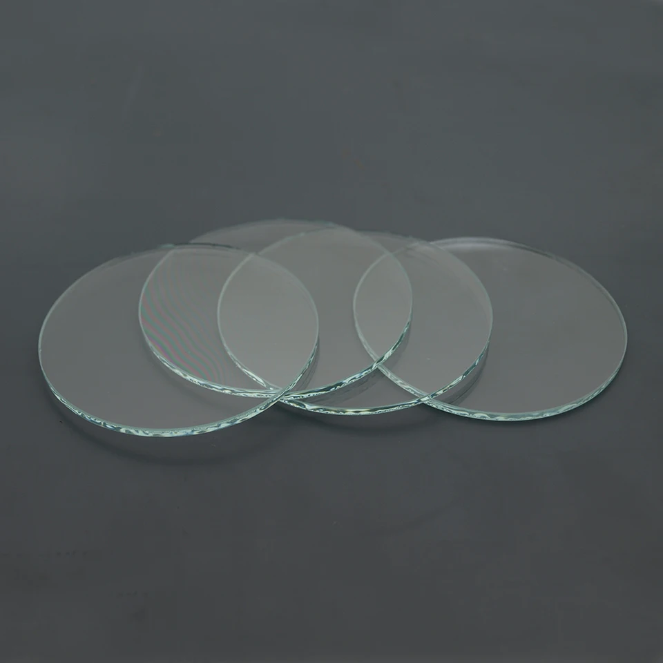 Priemer 8 13 14 15 18 20 25 28 32 39,5 40 41 42 47 50 52 58 mm okrúhle ploché šošovky Planus sklenené šošovky pre baterku LED.