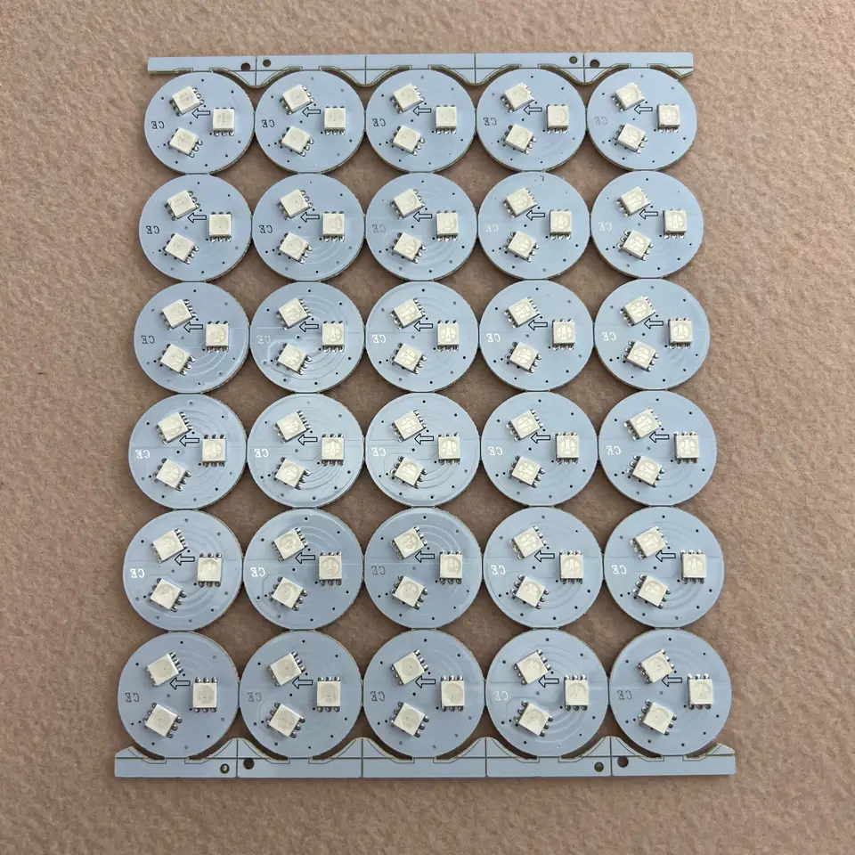 Priemer s priemerom 26 mm WS2811 PCBA s 3ks 5050 SMD RGB LED, 0,72 W; DC12V Vstup