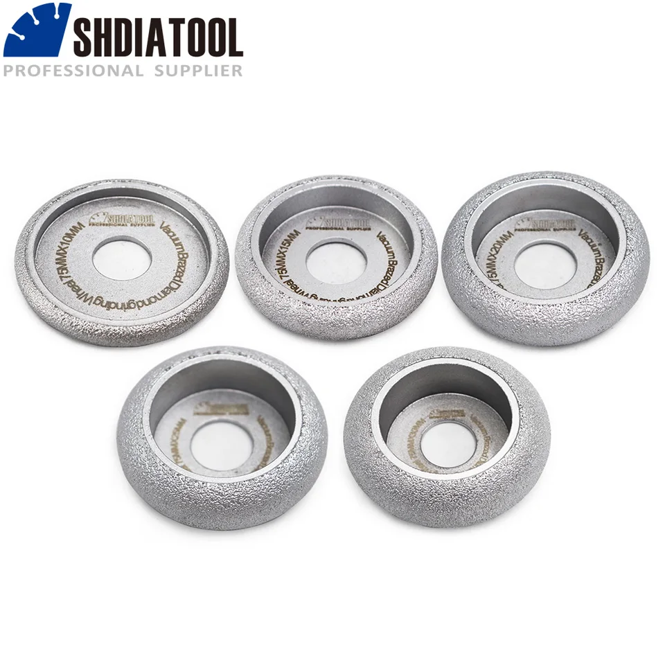 Priemer shdiatool 1pc 75 mm vákuum Brazený diamantový profil brúsky 10/15/20/25/30 mm Diamond Disc Diamond ArSive Brinding Wheels