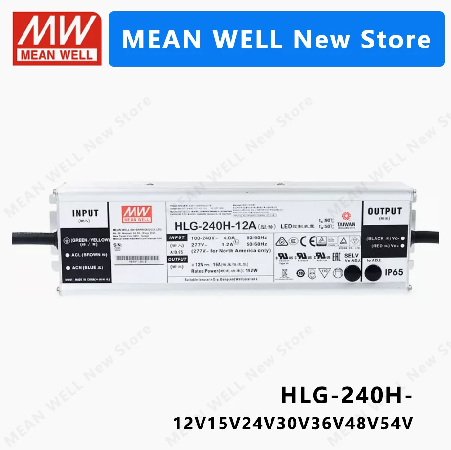 Priemerná dobre HLG-240H HLG-240H-12A HLG-240H-15A HLG-240H-24A HLG-240H-30A HLG-240H-48A HLG-240H-24