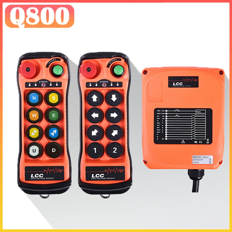 Priemyselné rádio diaľkové ovládanie jednorýchlostné 8-buttonový spínač žeriavu 24V 110V 380V navijakového elektrického zdvíhania vodotesné diaľkové ovládanie diaľkového ovládania
