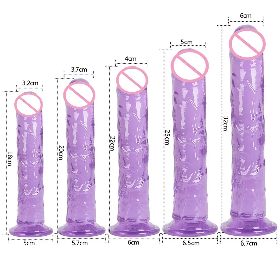 Priesvitná mäkká želé veľké dildo realistické falošné péro penis plug plug sex hračky pre ženy Men vagína análna masáž