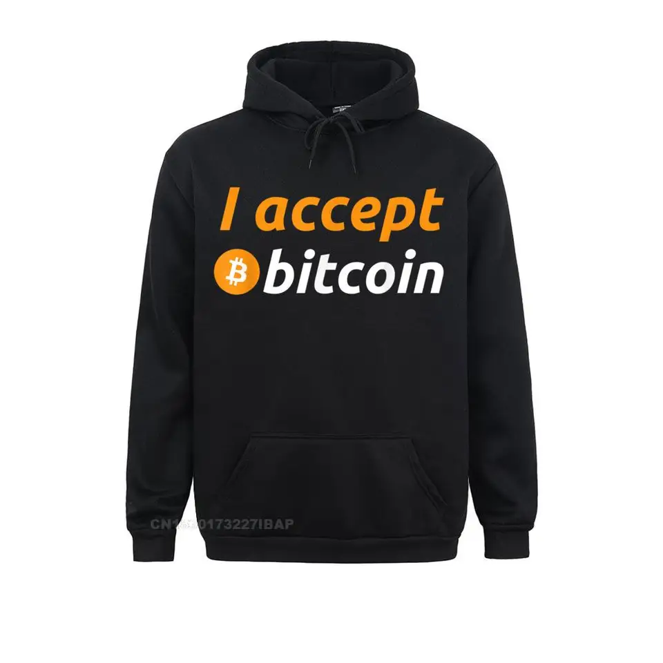Prijímam bitcoin vtipný krypto obchodník BTC bitcoin investorov rodinná študentka Mikiny camisa mikiny tlačené oblečenie leto