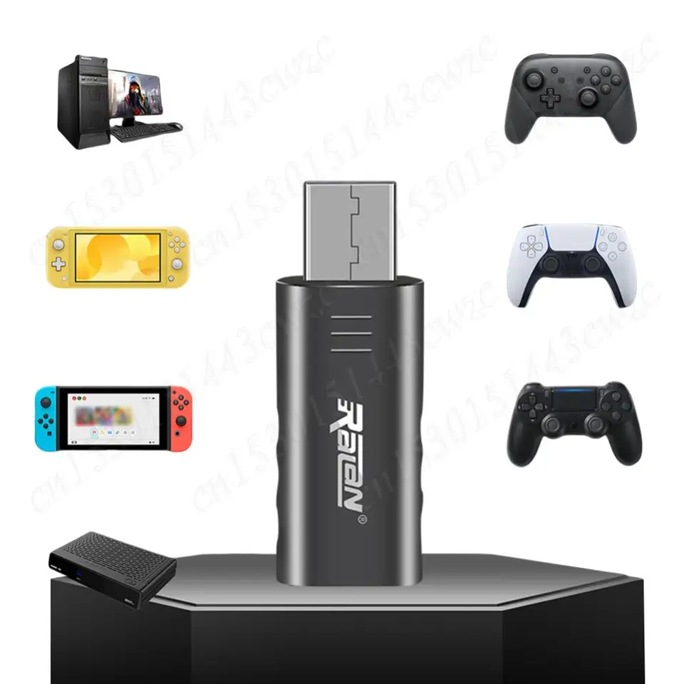 Prijímač USB BT 5.3 Adaptér radiča pre Nintend Switch PC PS4 PS5 Ovládač PC Wireless Adaptér bezdrôtový adaptér