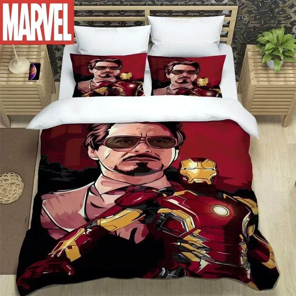 Prikrývka Marvel Iron Man Patters Cover s vankúšmi vankúšom mikrovlákna 3D digitálna tlačiareň