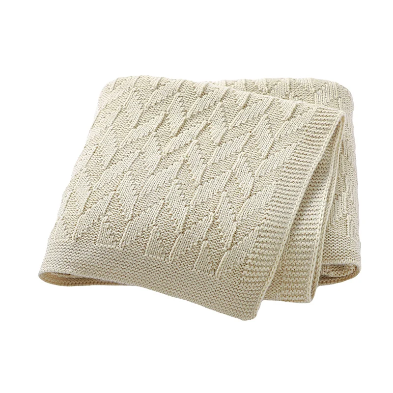 Prikrývky detských kočíkov pletené novorodencové detské dievčatá Dievčatá masívne mäkké pohodlné kočík Cestovné postieľky Cuddle Quilt 90*70 cm hodí rohož