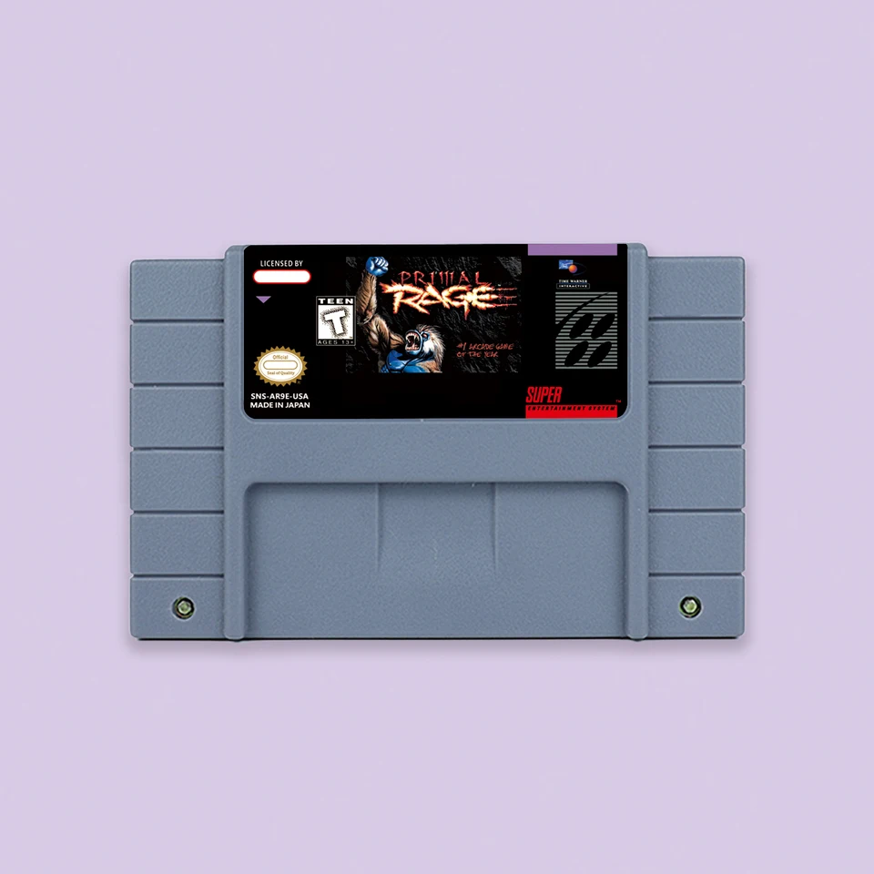 Primal Rage Action Game pre SNES 16 bitovú jednu kartu USA NTSC EUR PAL Videohra konzoly kazeta