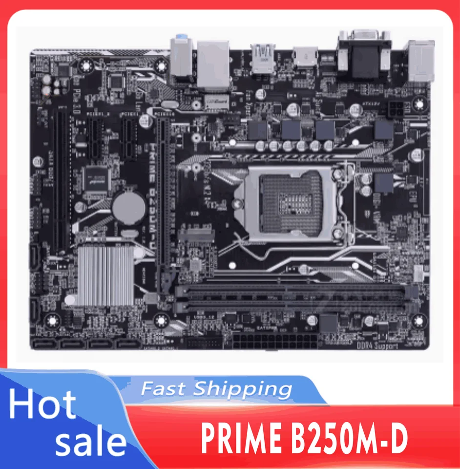 Prime B250M-D LGA 1151 B250 2 × DDR4 32 GB M.2 SATA III USB3.0 MICRO ATX Support Core I5-6500 I7-7700 CPU CPU