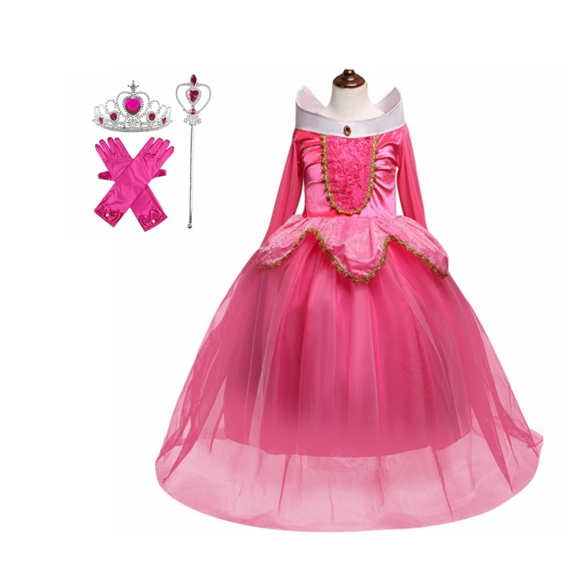 Princess Costume Girl Pink Princess Dress Aurora 3 4 5 6 7 8 9 10 rokov