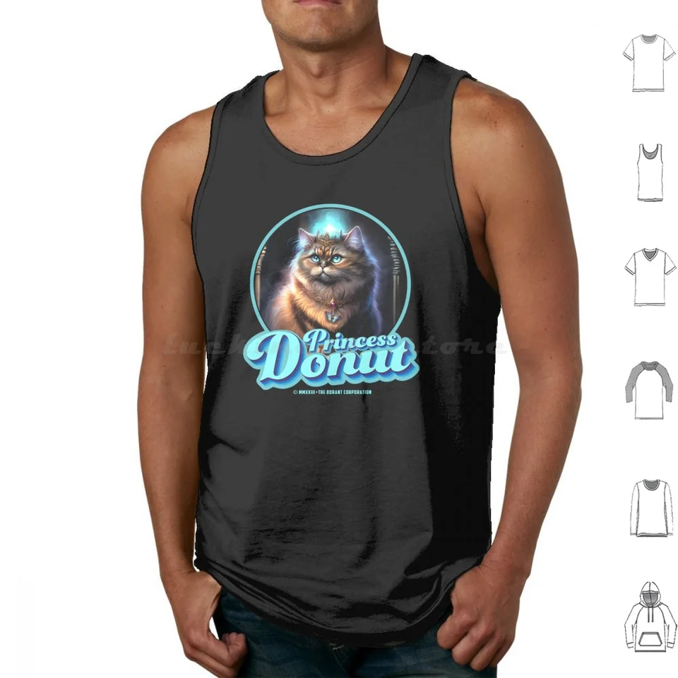 Princess Donut (pre čierne košele) Tank Tops Print Cotton Conan, barbar DND Master a Fantasy Game Show Ready Ready