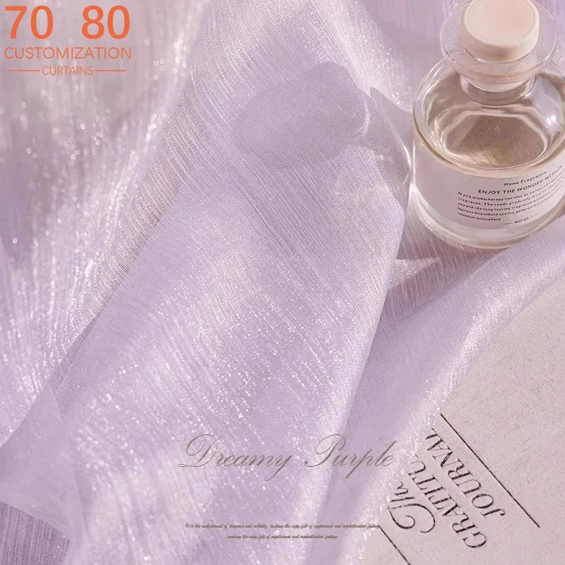Princess Style Violet Flowing Gold Screen Curtain Depart