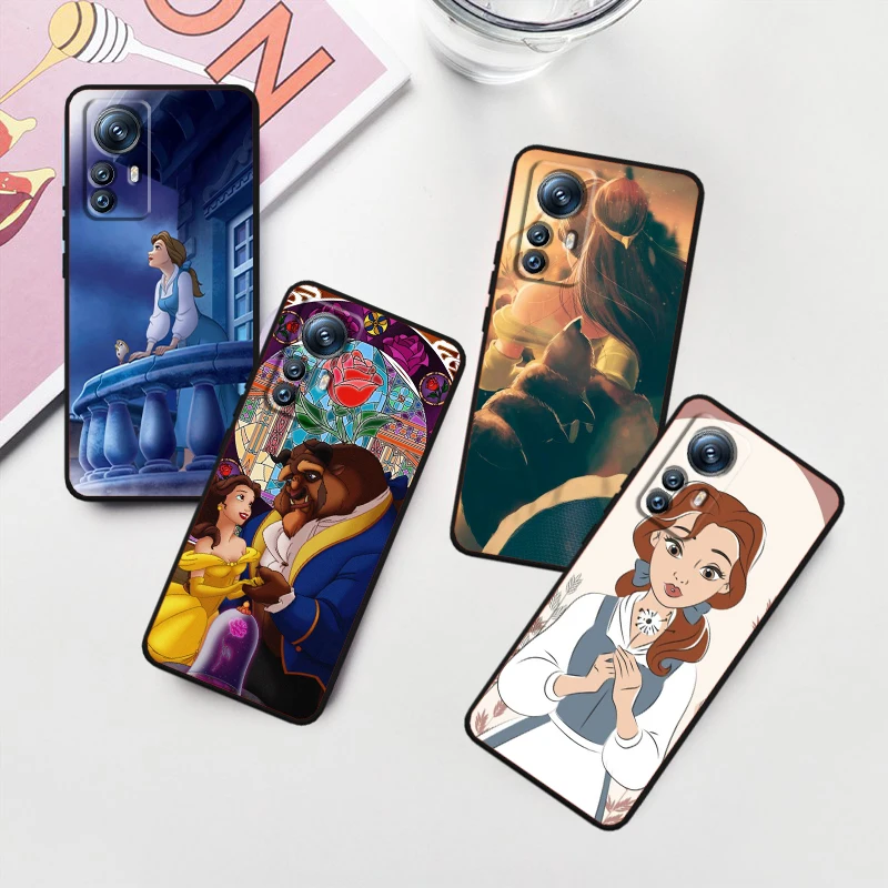 Princezná Bella Beautiful for Xiaomi Mi 13T 13 12T 12 11T 11i 11 A3 10T 10 9 Pro Lite Ultra 5G Čierny obal telefón