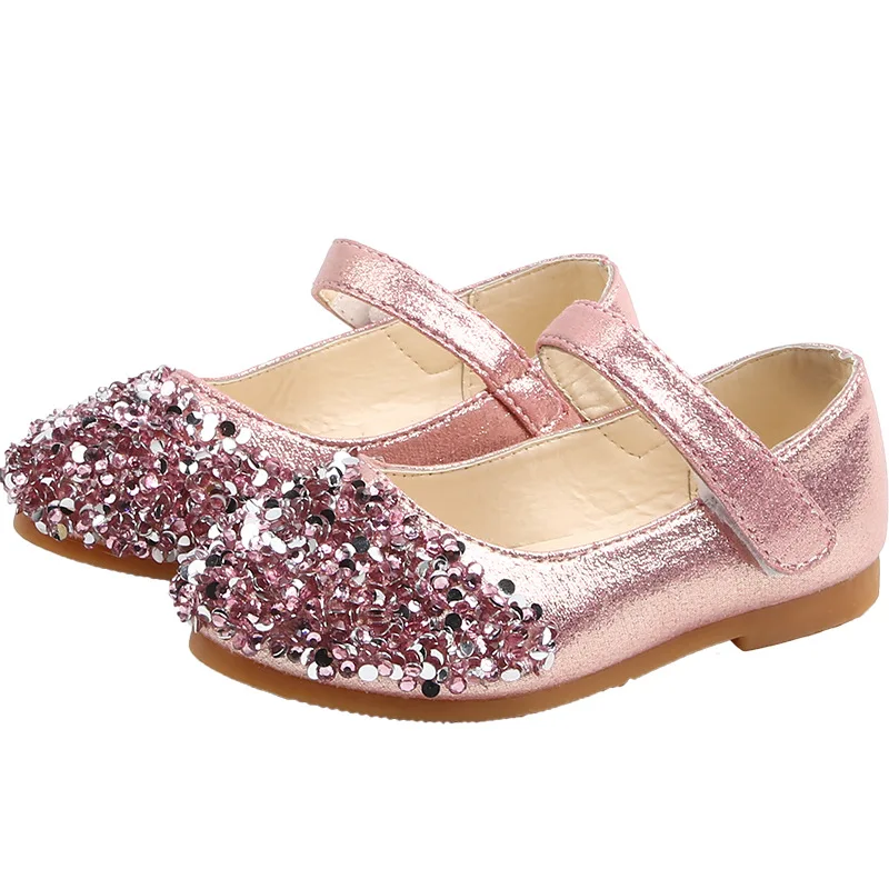 Princezná Glitter Kids Kožené topánky Dievčatá Dievčatá Šaty Svadobný tanec Detské topánky Dieťa 1 2 3 4 5 6 rokov starý B03