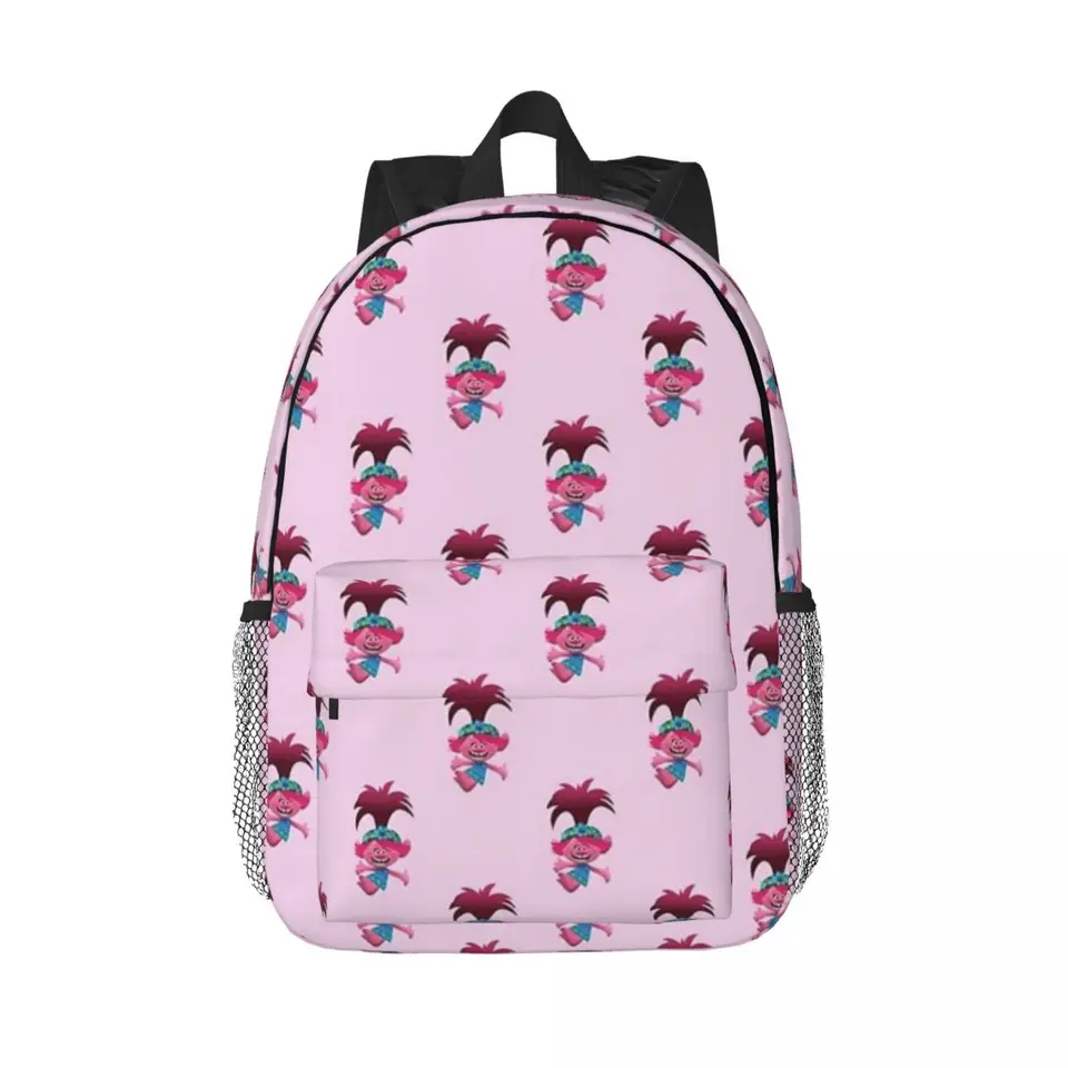 Princezná Poppy Pattern Tlačená ľahká neformálna taška do školy, vonkajšia časť, nákup, kancelária 15 palcov