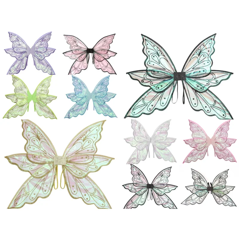 Princezná víla krídla Butterfly Wings Up Halloween Party kostým anjelské krídla dievčatá motýľa víly krídla Party Performance rekvity m m