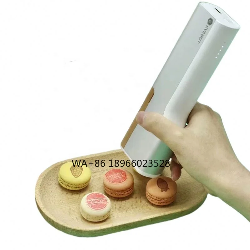 Printpen Food Printer Atrament atramentová ručná tlačiareň pre koláč a makaróny 3D tlačiareň pre jedlé jedlo káva latte art stroj striebro