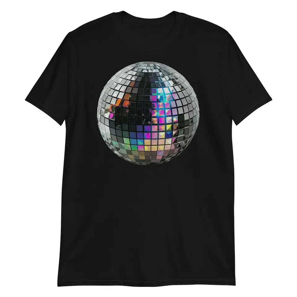 Pripravte sa na žiarenie s týmto tričkom Disco Ball, ideálne pre nadšencov a klubových návštevníkov! Vysoko kvalitný 100%bavlnený krátky rukáv
