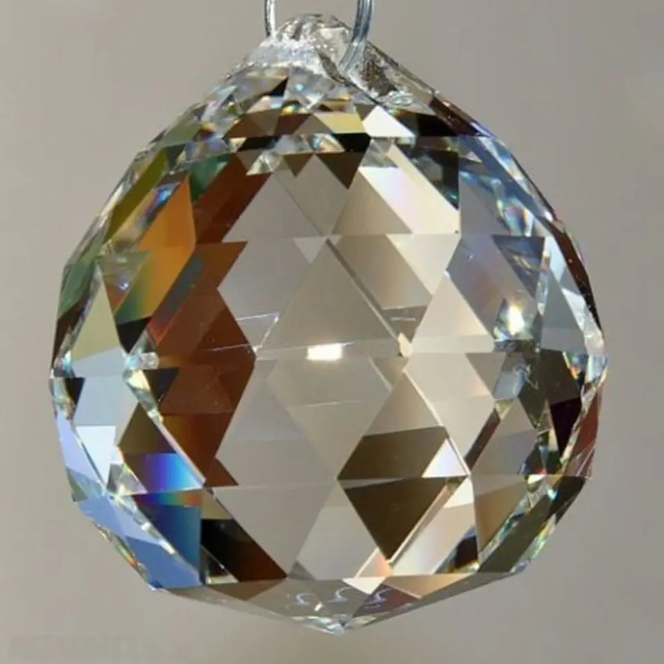 Prism Crystal Ball 20/30/40 mm Slnko Catcher Glass Glass Glass pre lustre DIY Crystal Hang Pendant Shinning Svadobné dekorácie Veľkoobchod